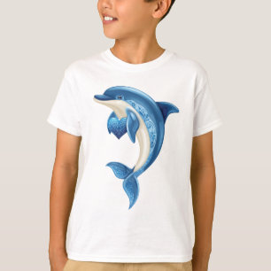 T-Shirt das Crianças de Golfinhos Sorrindo