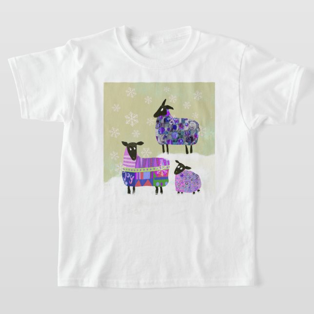 T-shirt das crianças de ovinos (Postura )