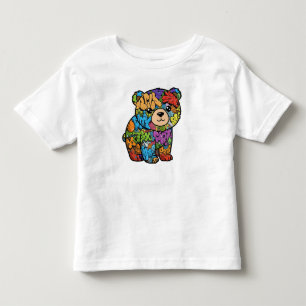 T-Shirt das Crianças de Urso de Grafite legal