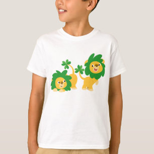 T-shirt das crianças dos leões dos desenhos