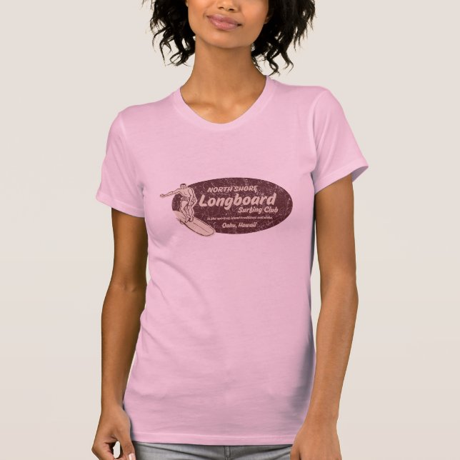 T-Shirt das Damas de Surfe do Clube (Frente)