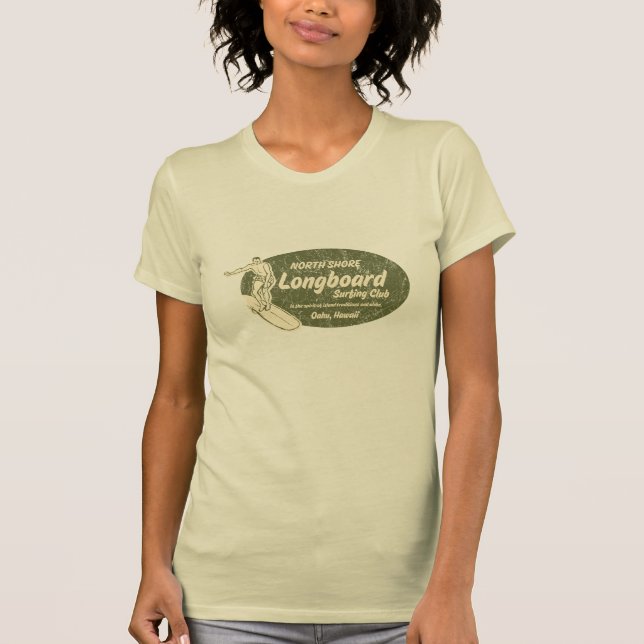 T-Shirt das Damas de Surfe do Clube (Frente)