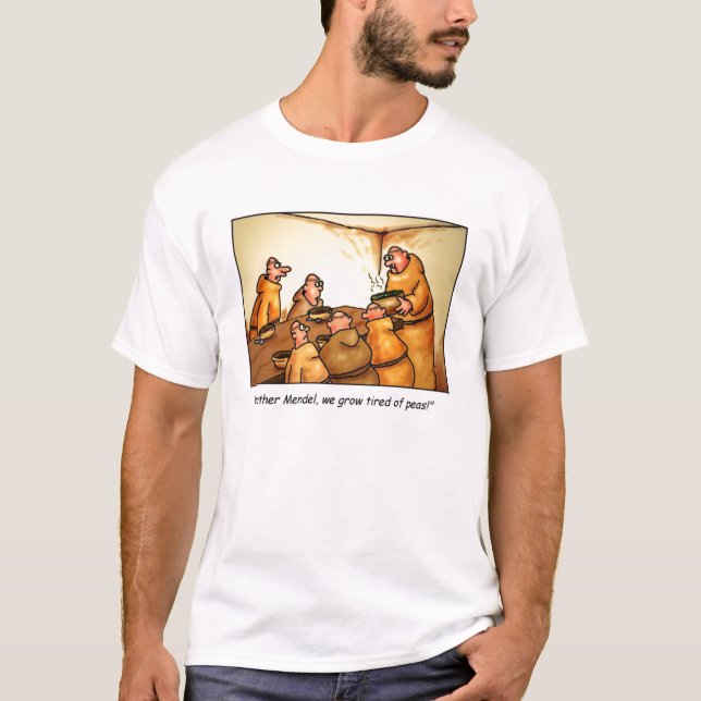 T-shirt das ervilhas de Mendel (cor) (Frente)
