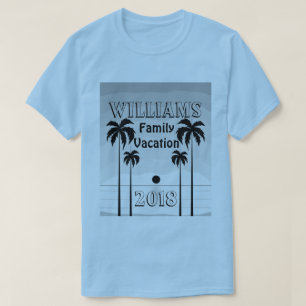 T-shirt das férias em família do por do sol da