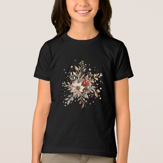 T-Shirt das Flores de Férias Modernas (Frente)