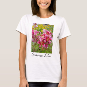 T-shirt das flores dos lírios do Stargazer