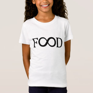 T-shirt das meninas da comida da infinidade