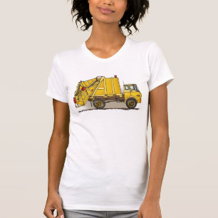 T-shirt das meninas da construção do caminhão d
