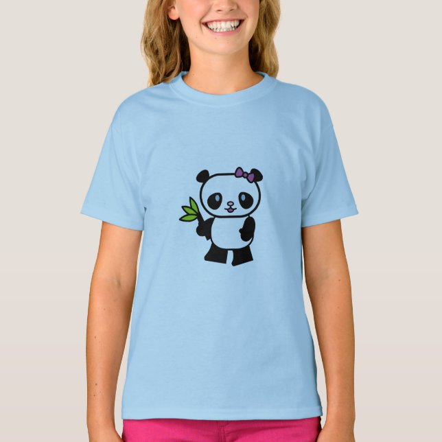 T-shirt das meninas da panda (Frente)