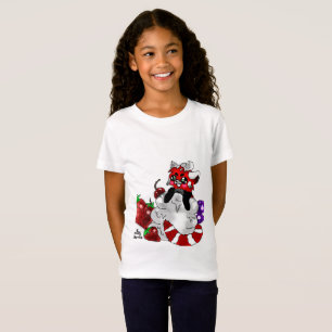 T-shirt das meninas da panda vermelha do Sweety