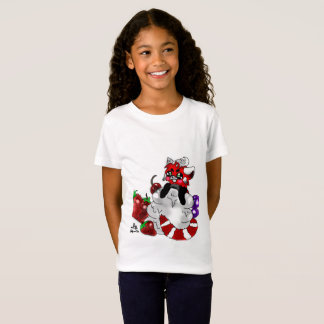 T-shirt das meninas da panda vermelha do Sweety