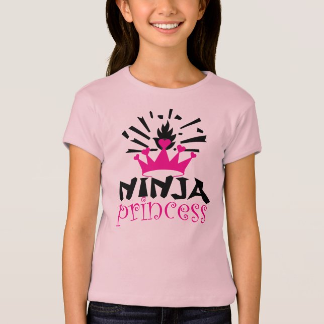 T-shirt das meninas da princesa de Ninja (Frente)