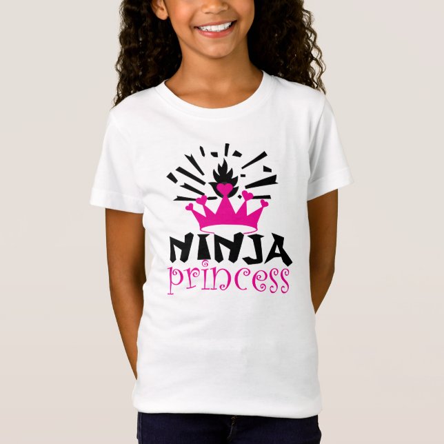 T-shirt das meninas da princesa de Ninja (Frente)