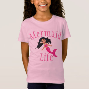 T-shirt das meninas da vida da sereia