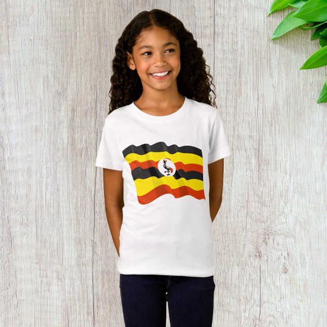 T-Shirt das Meninas de Bandeira do Uganda (Criador carregado)