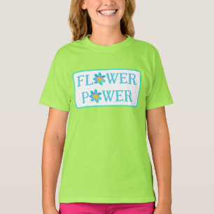 T-Shirt das Meninas de Energia Flor Divertida