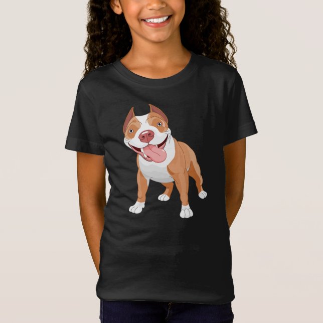 T-shirt das meninas do pitbull (Frente)