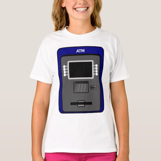 T-Shirt das Moças de Máquina ATM (Frente)