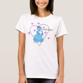 T-Shirt das Mulheres Dewey and Hearts