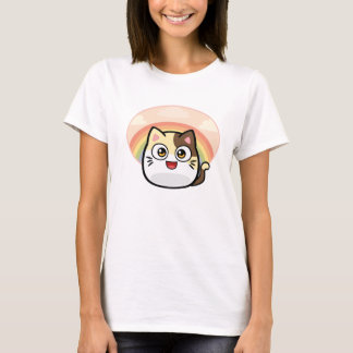 T-shirt das mulheres do gato da vaia
