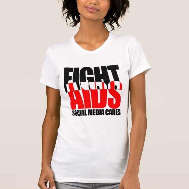 T-shirt Das mulheres sociais dos cuidados dos meios do (Frente)