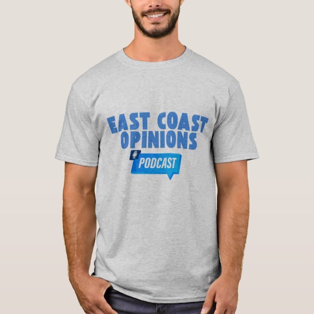 T-shirt das Opiniões da Costa Leste (Frente)