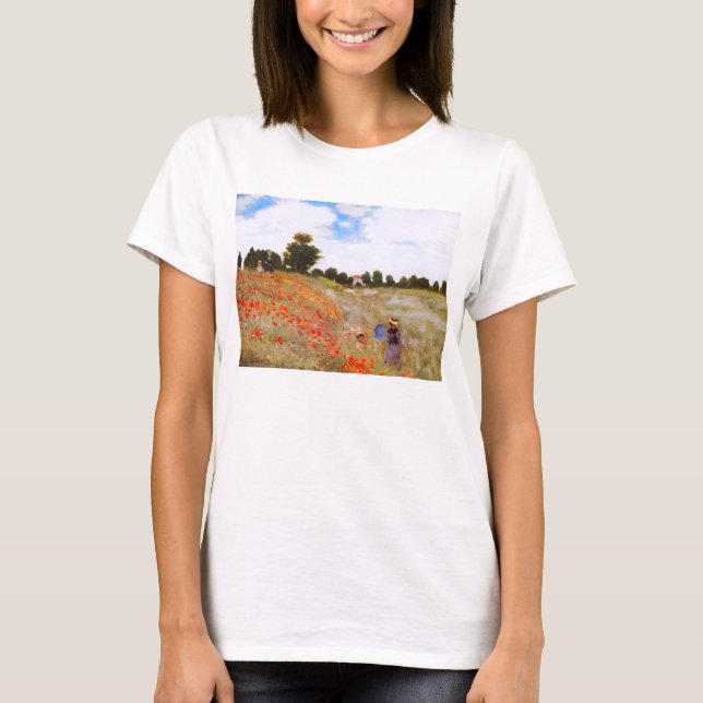 T-shirt das papoilas de Monet (Frente)