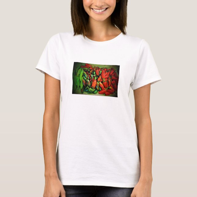 T-shirt das pimentas de pimentão (Frente)