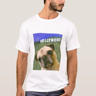 T-shirt das produções do cão do Pug
