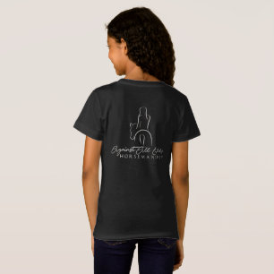 T-shirt das raparigas AAOH com a inscrição em prat