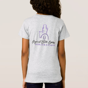 T-shirt das raparigas AAOH com inscrição multicolo