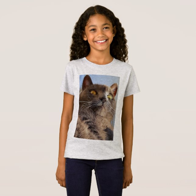 T-shirt das raparigas Gatinhos legal (Frente Completa)