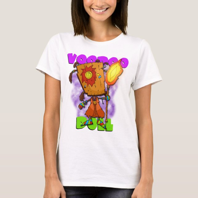 T-shirt das senhoras da boneca do Voodoo (Frente)