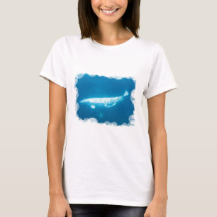 T-shirt das senhoras das baleias da beluga da