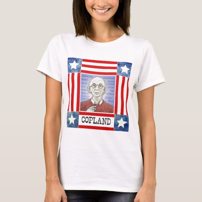 T-shirt das senhoras de Aaron Copland (Frente)