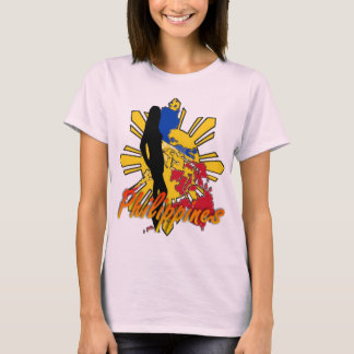 T-shirt das senhoras de Filipinas W/Girl