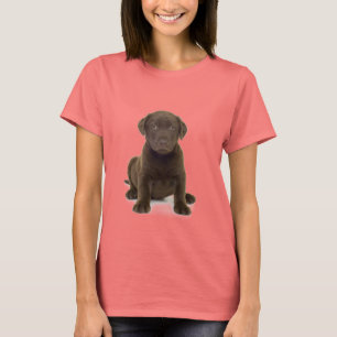 T-shirt das senhoras de Labrador do chocolate
