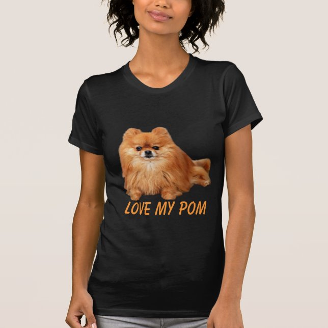 T-shirt das senhoras de Pomeranian (Frente)