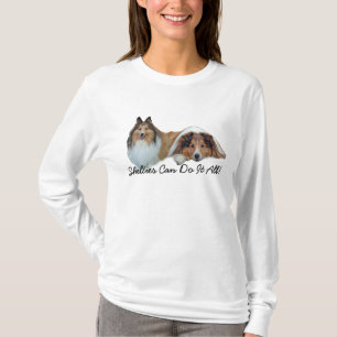 T-shirt das senhoras de Sheltie