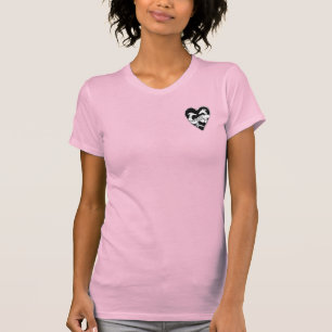 T-shirt das senhoras do amor de Whippet