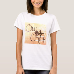 T-shirt das senhoras do cozinheiro chefe de Oui