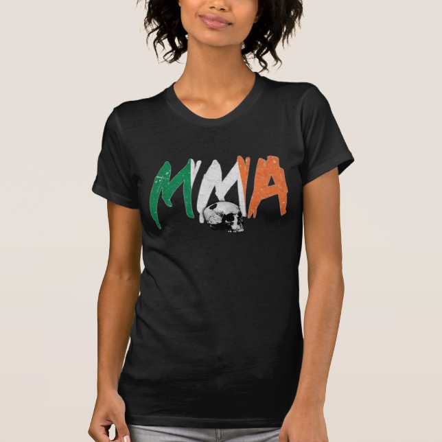 T-shirt das senhoras do crânio do Muttahida (Frente)