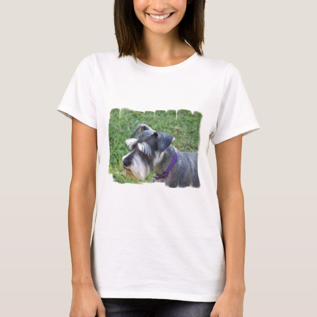 T-shirt das senhoras do Schnauzer (Frente)