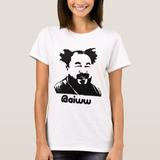 T-shirt das senhoras do Twitter do @aiww do Ai