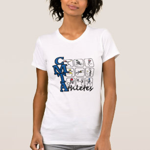 T-shirt das senhoras dos atletas de CMTA