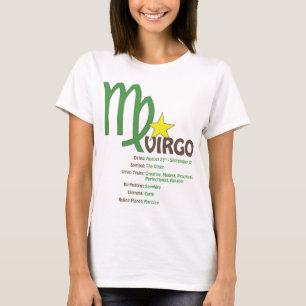 T-shirt das senhoras dos traços do Virgo