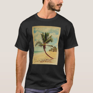 T-shirt das viagens vintage do Ft Lauderdale -