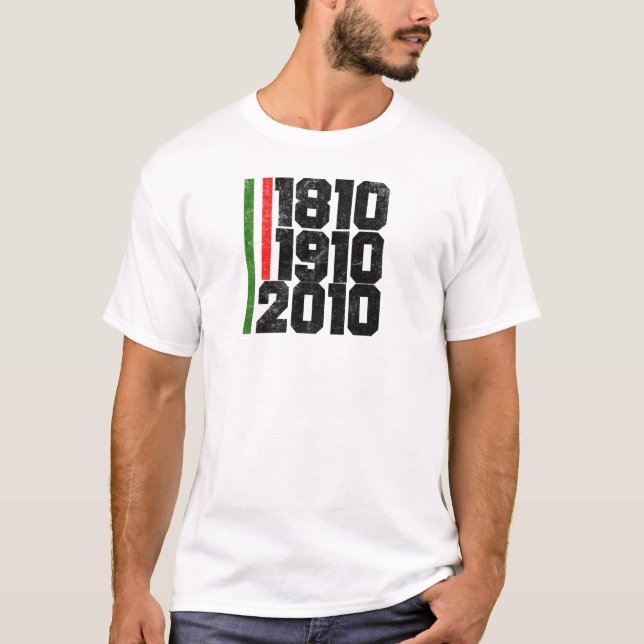 T-shirt Datas históricas mexicanas (Frente)