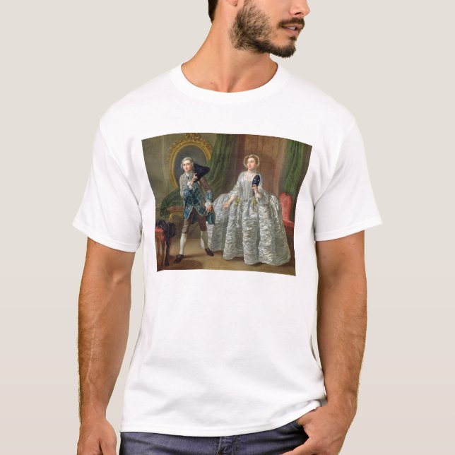 T-shirt David Garrick e Sra. Pritchard 'no suspeito (Frente)