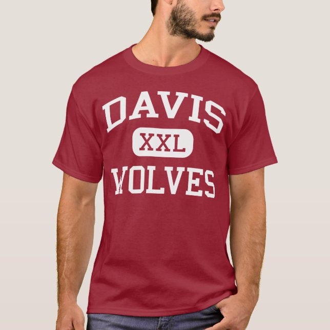 T-shirt Davis - lobos - segundo grau - Davis Oklahoma (Frente)